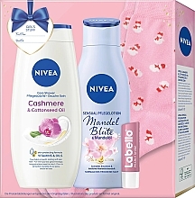 Zestaw - NIVEA Girl's Stuff (sh/gel/250ml + b/lotion/200ml + lip/balm/5,5ml + socks) — Zdjęcie N4