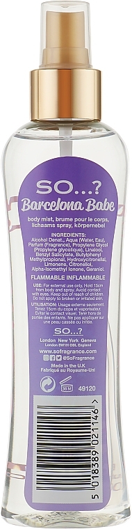 Spray do ciała - So…? Barcelona Babe Body Mist — Zdjęcie N4