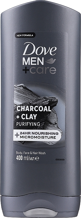 Żel pod prysznic dla mężczyzn z węglem i glinką - Dove Men + Care Elements Charcoal + Clay Micro Moisture Body And Face Wash