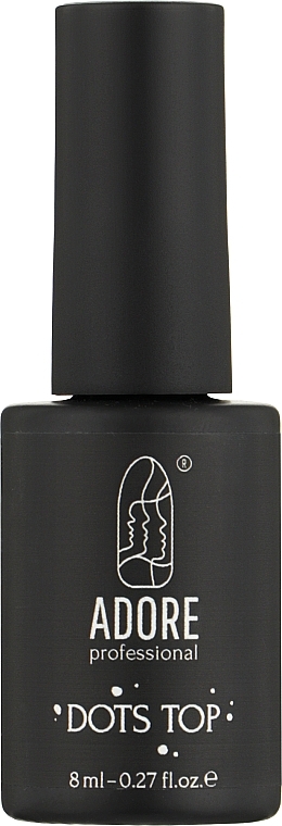 Matowy top do lakieru hybrydowego z drobinkami - Adore Professional Dots Top Matte — Zdjęcie N1