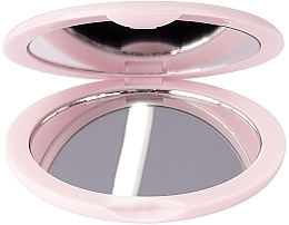 Lustro kieszonkowe, różowe - Brushworks Compact Mirror — Zdjęcie N4