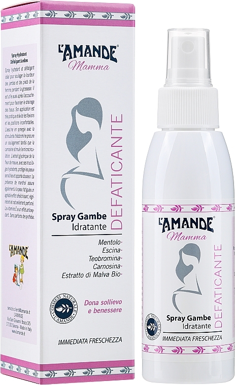 PRZECENA! Przeciwzmęczeniowa mgiełka do nóg - L'Amande Mamma Relaxing Moisturizing Leg Spray * — Zdjęcie N2