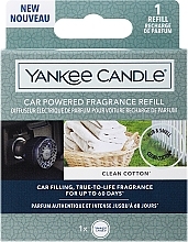 Kup Dyfuzor zapachowy do samochodu - Yankee Candle Clean Cotton Car Powered Fragrance Diffuser Refill (wymienny wkład)