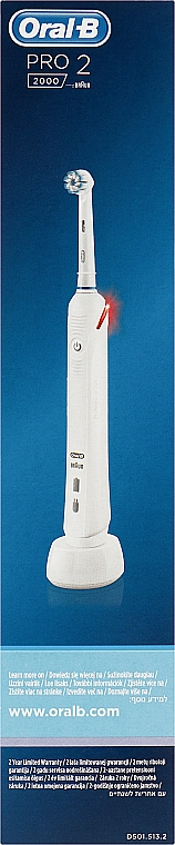 Elektryczna szczoteczka do zębów - Oral-B Pro 2 Sensi Ultra Thin White — Zdjęcie N2