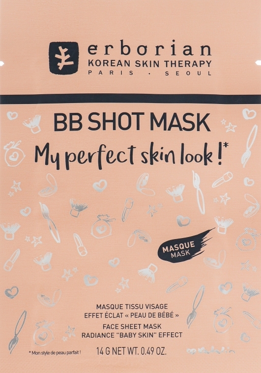 Maska do twarzy na tkaninie - Erborian BB Shot Mask