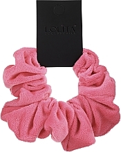 Aksamitna gumka do włosów, jaskrawy róż XL - Lolita Accessories — Zdjęcie N1