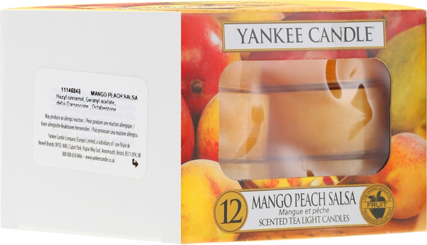 Podgrzewacze zapachowe tealight - Yankee Candle Scented Tea Light Candles Mango Peach Salsa — Zdjęcie N1