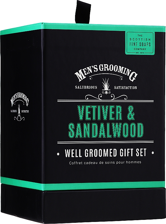 Scottish Fine Soaps Men's Grooming Vetiver & Sandalwood - Zestaw (edt 50 ml + sh/gel 75 ml + ash/balm 75 ml) — Zdjęcie N1