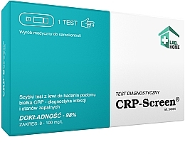 Kup Test diagnostyczny w celu sprawdzenia poziomu białka we krwi - Lab.Home CRP-Screen