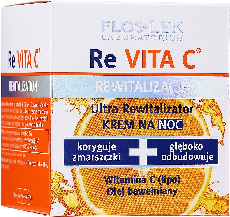 Regeneracyjny krem do twarzy - Floslek Revita C Face Cream 40+ — Zdjęcie N2
