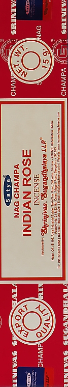 Kadzidła Róża indyjska - Satya Indian Rose Incense
