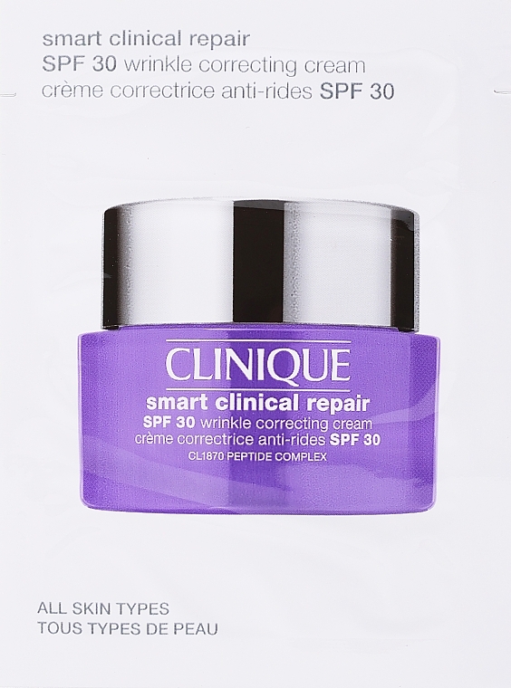 Inteligentny krem przeciwstarzeniowy do twarzy - Clinique Smart Clinical Repair Wrinkle Correcting Cream SPF 30 (próbka) — Zdjęcie N1