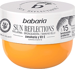 Galaretka przeciwsłoneczna z marchewką i witaminami SPF15 - Babaria Sun Reflections Carrot & Vit E Tanning Jelly — Zdjęcie N1