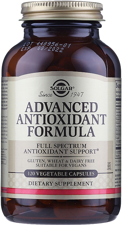 Suplement diety Kompleks przeciwutleniaczy - Solgar Advanced Antioxidant Formula — Zdjęcie N1