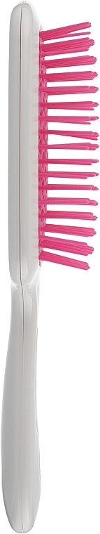 Szczotka do włosów, biała z różowymi zębami - Kodi Professional Soft Touch Hairbrush — Zdjęcie N3