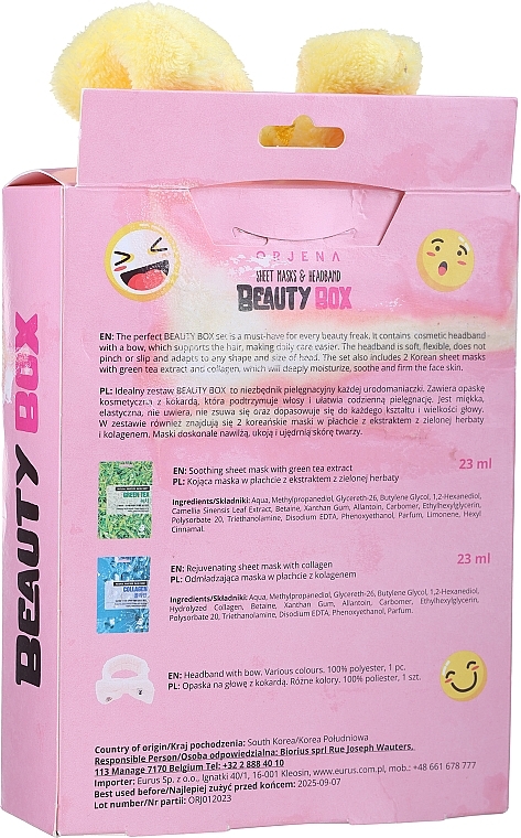 PRZECENA! Zestaw - Orjena Beauty Box (f/mask/2x23 ml + hair band/1 pc) * — Zdjęcie N1