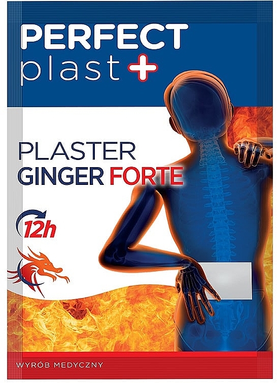 Plaster rozgrzewający z ekstraktem z imbiru, 12 x 18 cm - Perfect Plast Ginger Forte — Zdjęcie N1