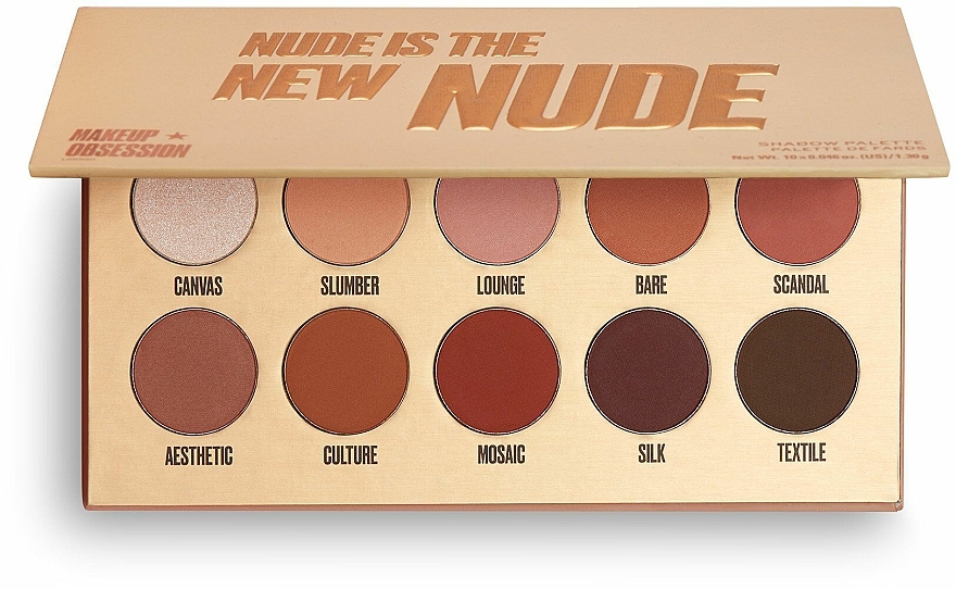 Paleta cieni do powiek, 10 odcieni - Makeup Obsession Nude Is The New Nude Eyeshadow Palette 