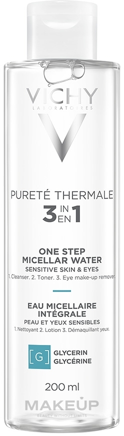 Vichy Purete Thermale Mineral Micellar Water - Płyn micelarny do twarzy i oczu — Zdjęcie 200 ml