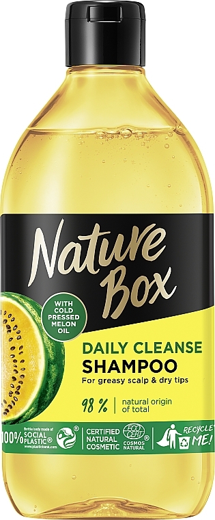 Szampon do włosów przetłuszczających się - Nature Box Melon Oil Daily Cleanse Shampoo — Zdjęcie N1