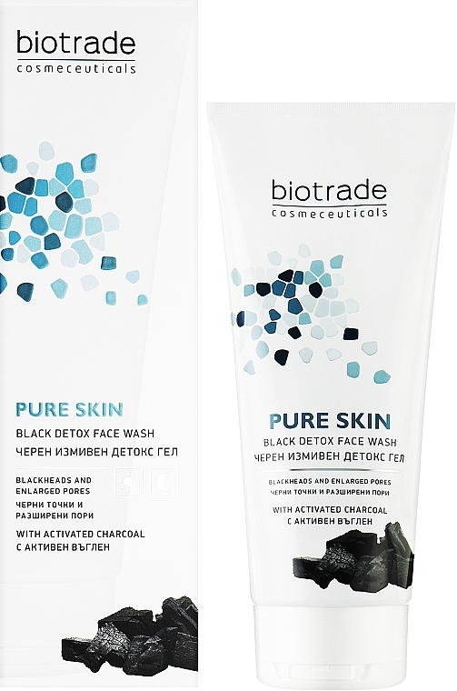 Żel detoksykujący z węglem i kwasem mlekowym - Biotrade Pure Skin Black Detox Face Wash — Zdjęcie N2