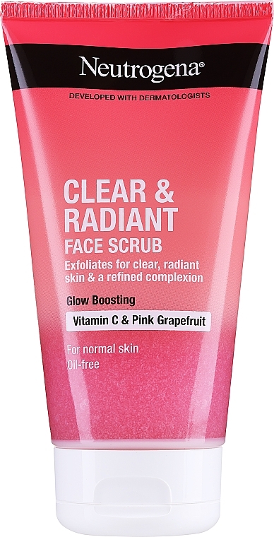 Odświeżający peeling do twarzy z różowym grejpfrutem i witaminą C - Neutrogena Refreshingly Clear Daily Exfoliator — Zdjęcie N1