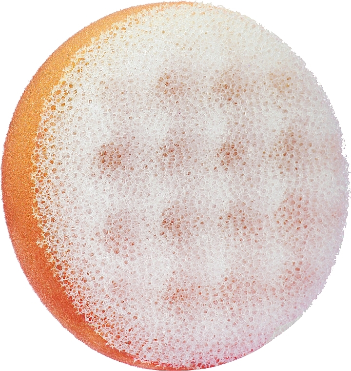 Gąbka pod prysznic, okrągła, jasnopomarańczowa - Cari — Zdjęcie N1