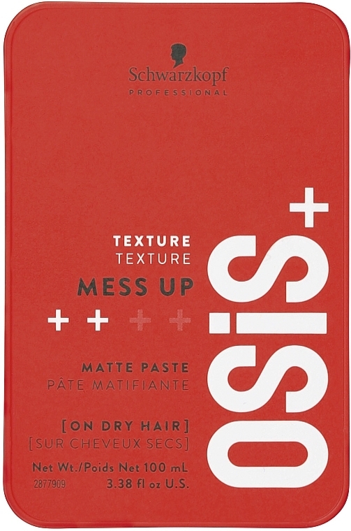 Matująca pasta do stylizacji włosów - Schwarzkopf Professional Osis+ Mess Up Matt Paste