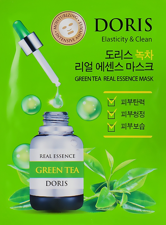 Maska w ampułce z ekstraktem z zielonej herbaty - Doris Green Tea Essence Mask — Zdjęcie N1