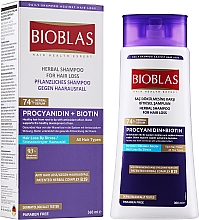 PRZECENA! Szampon przeciw okresowemu i ciężkiemu wypadaniu włosów - Bioblas Procyanidin Anti Stress Shampoo * — Zdjęcie N2