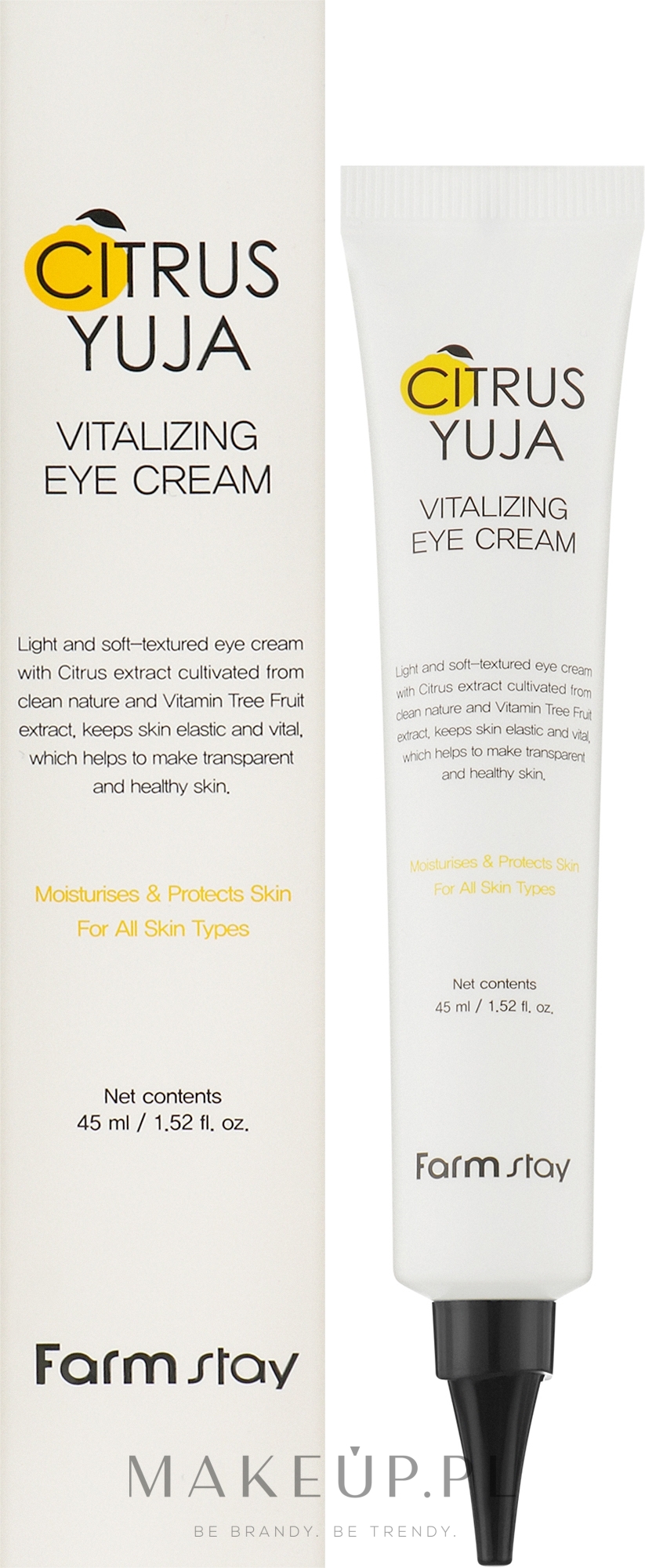 Odświeżający krem pod oczy z ekstraktem z yuzu - FarmStay Citrus Yuja Vitalizing Eye Cream — Zdjęcie 45 ml