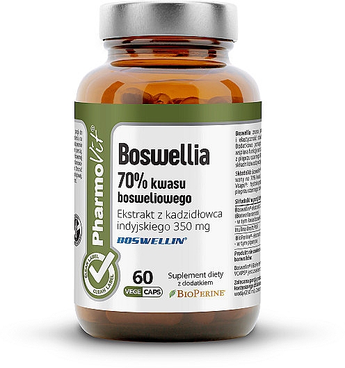 Suplement diety Boswellia 70% - Pharmovit Clean Label Boswellia 70% — Zdjęcie N1
