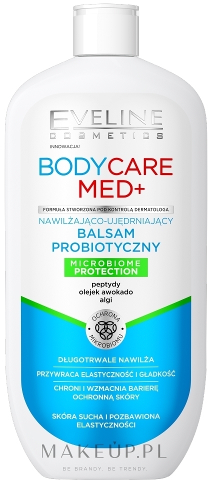 Nawilżająco-ujędrniający balsam probiotyczny - Eveline Body Care Med Probiotic Lotion — Zdjęcie 350 ml