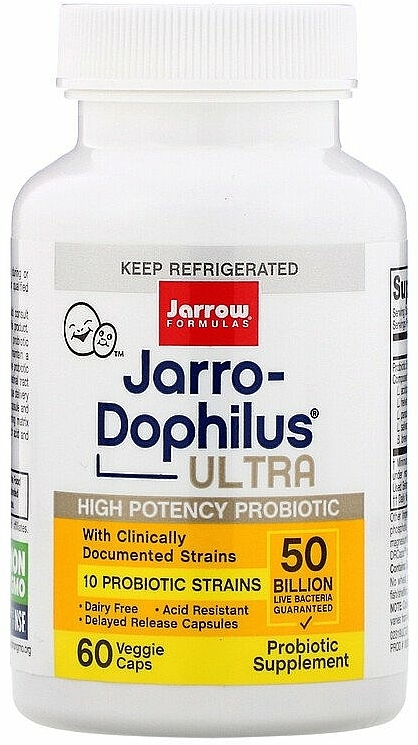 Probiotyk wspomagający działanie jelit - Jarrow Formulas Ultra Jarro-Dophilus Ultra, 50 Billion — Zdjęcie N1