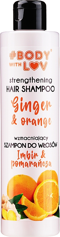 Wzmacniający szampon do włosów Imbir i pomarańcza - Body with Love Hair Shampoo Ginger & Orange — Zdjęcie N1