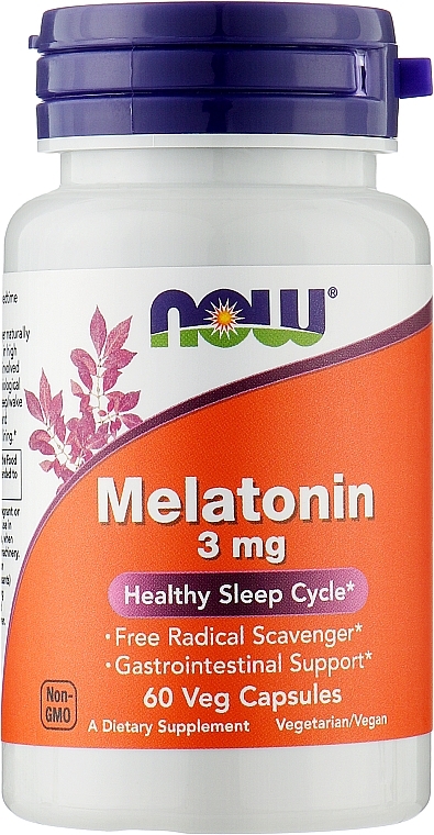Melatonina na zdrowy sen, 3 mg - Now Foods Melatonin