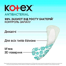 Wkładki higieniczne Extra cienkie, 20 szt. - Kotex Antibac Extra Thin — Zdjęcie N3