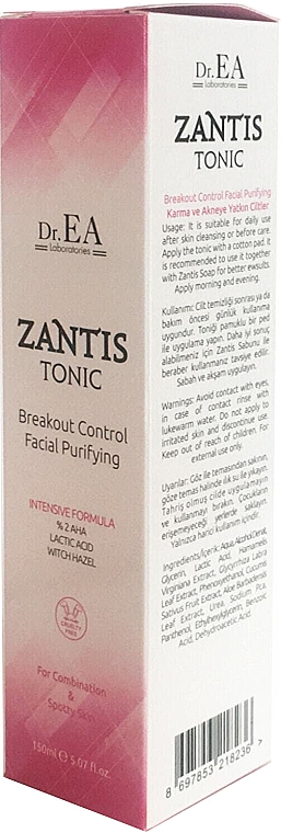 Tonik przeciwtrądzikowy - Dr.EA Zantis Tonic Breakout Control Facial Purifying — Zdjęcie N2