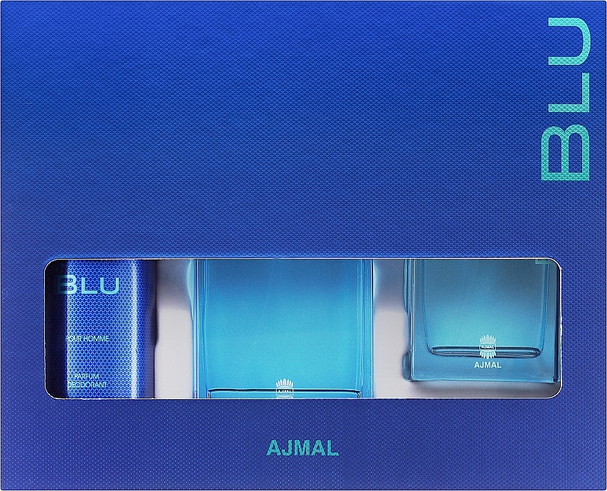 Ajmal Blu - Zestaw (edc 100 ml + deo 200 ml + edp 90 ml) — Zdjęcie N1