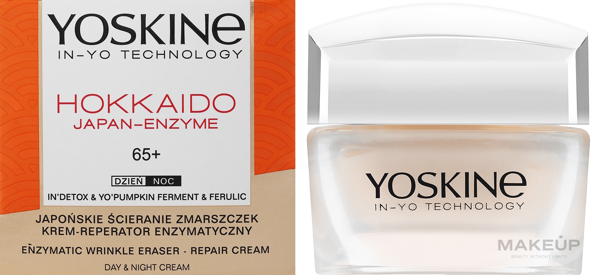 Krem regenerujący przeciwzmarszczkowy - Yoskine Hokkaido Japan-Enzyme 65+ — Zdjęcie 50 ml