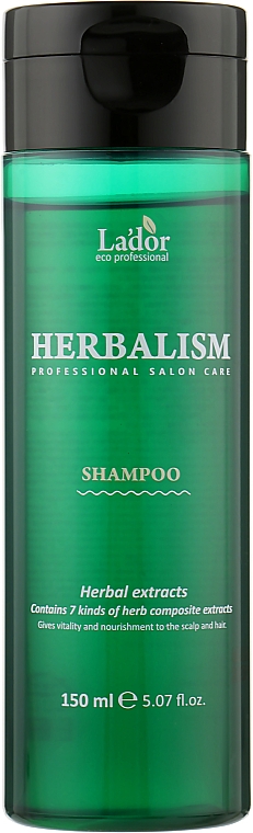 Łagodzący szampon do włosów z ekstraktami ziołowymi - La’dor Herbalism Shampoo — Zdjęcie N1