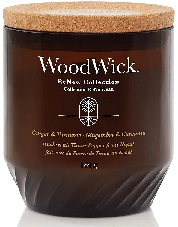 PRZECENA! Świeca zapachowa w szklance - Woodwick ReNew Collection Ginger & Turmeric Candle * — Zdjęcie N1