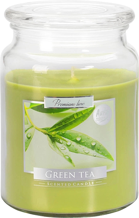 Świeca aromatyczna premium w szkle Zielonej herbaty - Bispol Premium Line Aura Green Tea — Zdjęcie N1