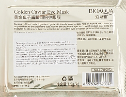Nawilżająco-wygładzające płatki pod oczy ze złotem i kawiorem - Bioaqua Golden Caviar Eye Mask — Zdjęcie N2