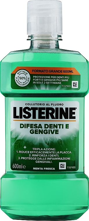 Płyn do płukania jamy ustnej chroniący przed próchnicą - Listerine Teeth And Gum Defence