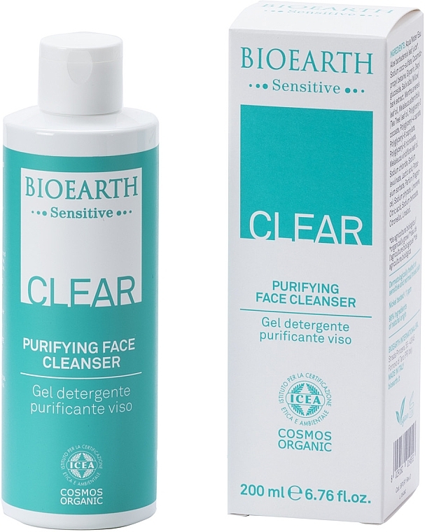 Żel oczyszczający do skóry problematycznej i mieszanej - Bioearth Sensitive Clear Purifying Face Cleanser — Zdjęcie N3