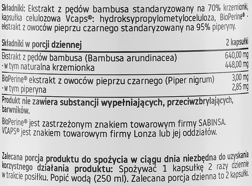 Suplement diety Krzem organiczny - Pharmovit Clean Label Organique Silica — Zdjęcie N2