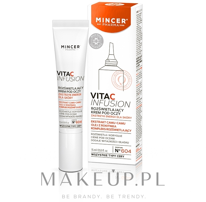 Rozświetlający krem pod oczy - Mincer Pharma Vita C Infusion N°604 Eye Cream — Zdjęcie 15 ml
