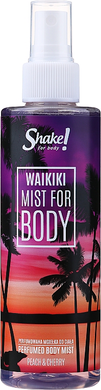 Shake for Body Perfumed Body Mist Waikiki Peach & Cherry - Perfumowana mgiełka do ciała — Zdjęcie N1