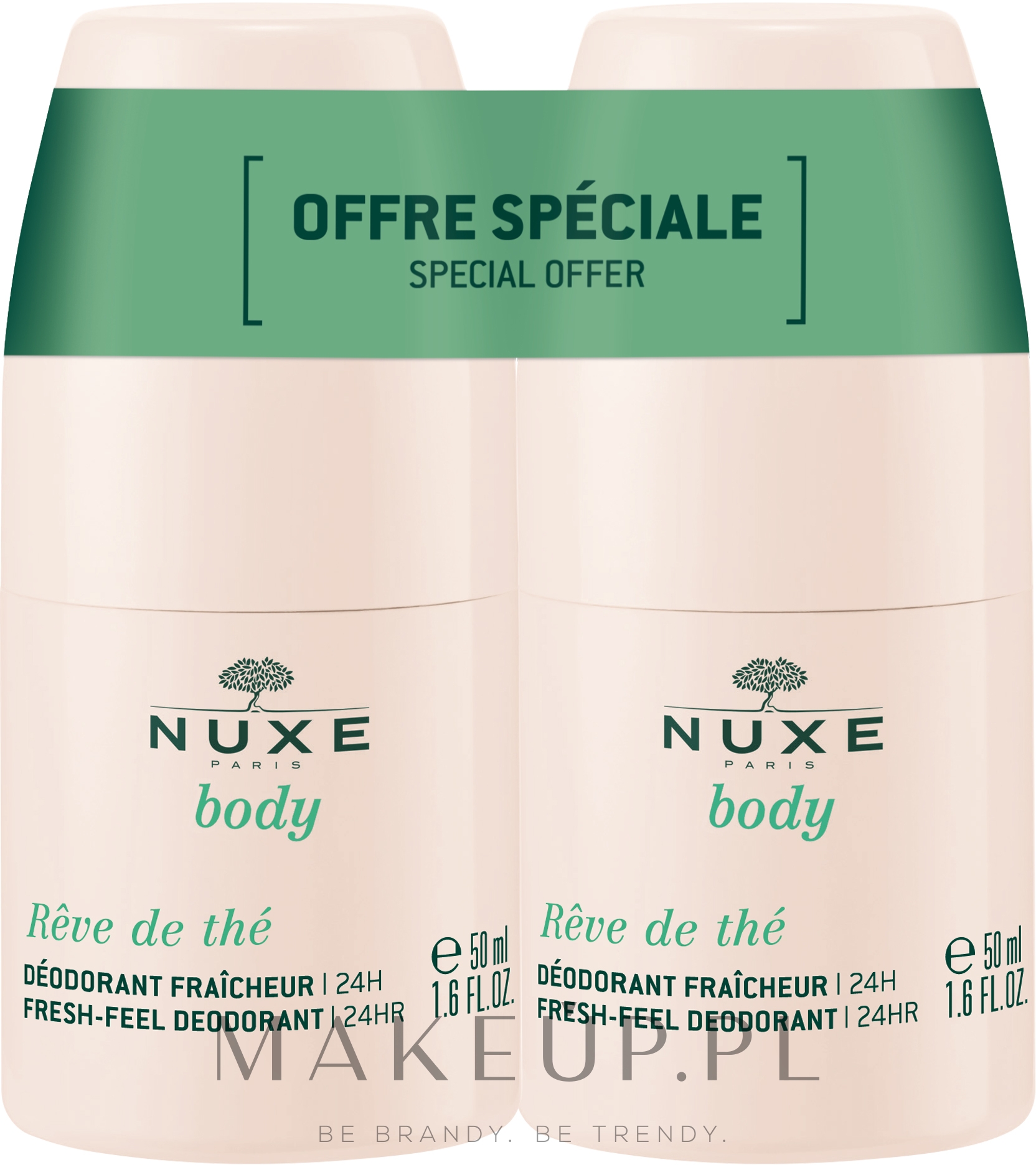 Odświeżający dezodorant w kulce - Nuxe Body Fresh-Feel Deodorant 24H — Zdjęcie 2 x 50 ml